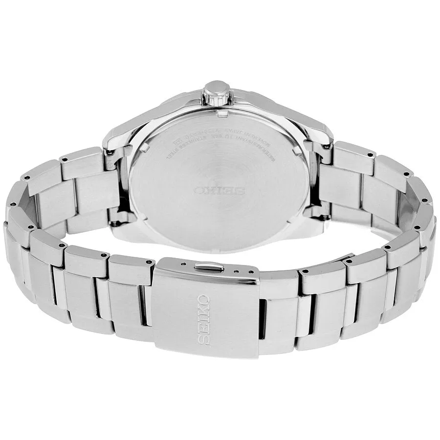 Seiko Solar Blue Dial Stainless Steel Men's Watch SNE391