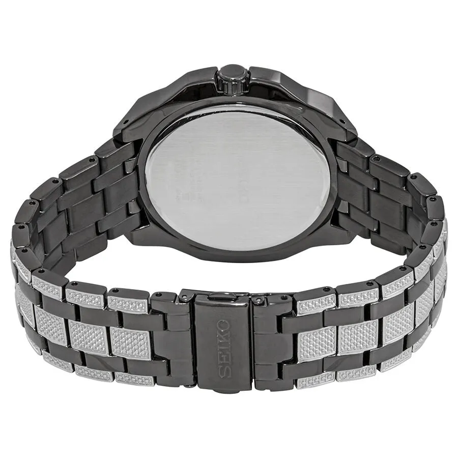 Seiko Solar Crystal Black Dial Men's Watch SNE459
