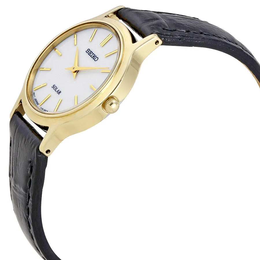Seiko Solar White Dial Ladies Watch SUP300