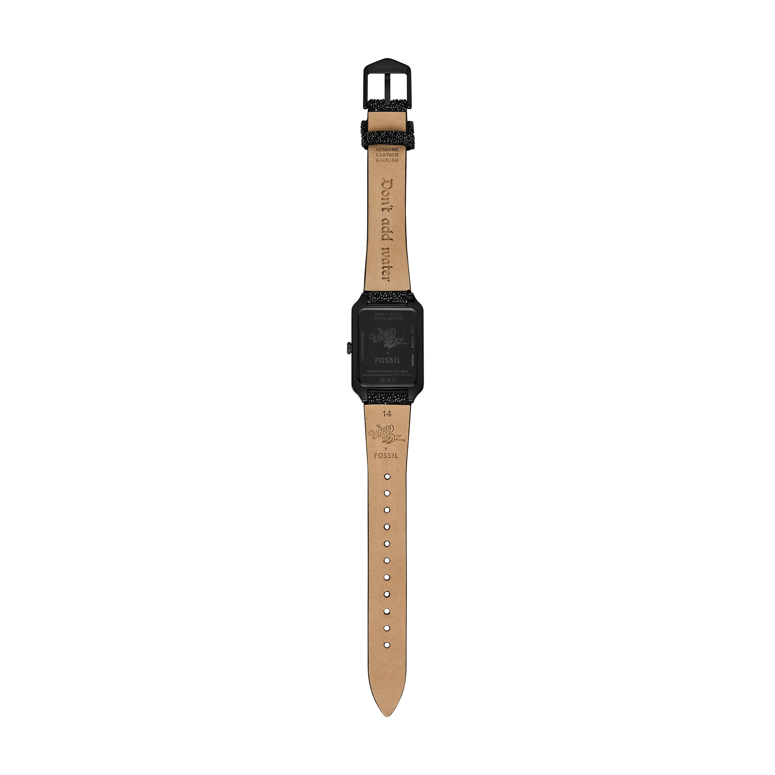 The Wizard of Oz x Fossil Limited Edition Three-Hand Black Crystal Fabric Watch