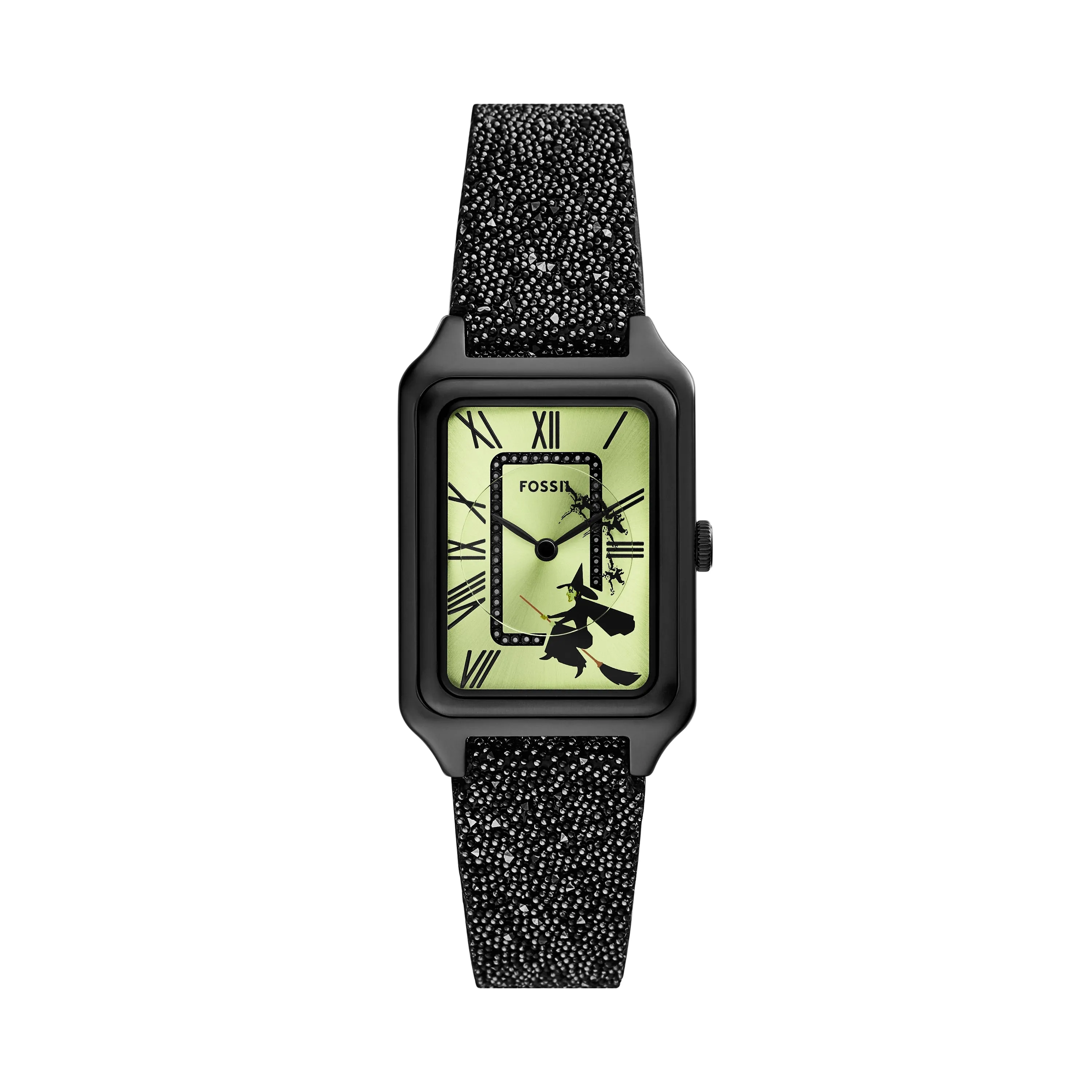 The Wizard of Oz x Fossil Limited Edition Three-Hand Black Crystal Fabric Watch