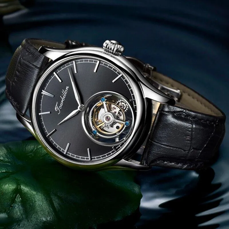 Tourbillon Watch GUANQIN Original watch Skeleton mechanical Sapphire Mens Watches Top Brand Luxury clock men Relogio Masculino