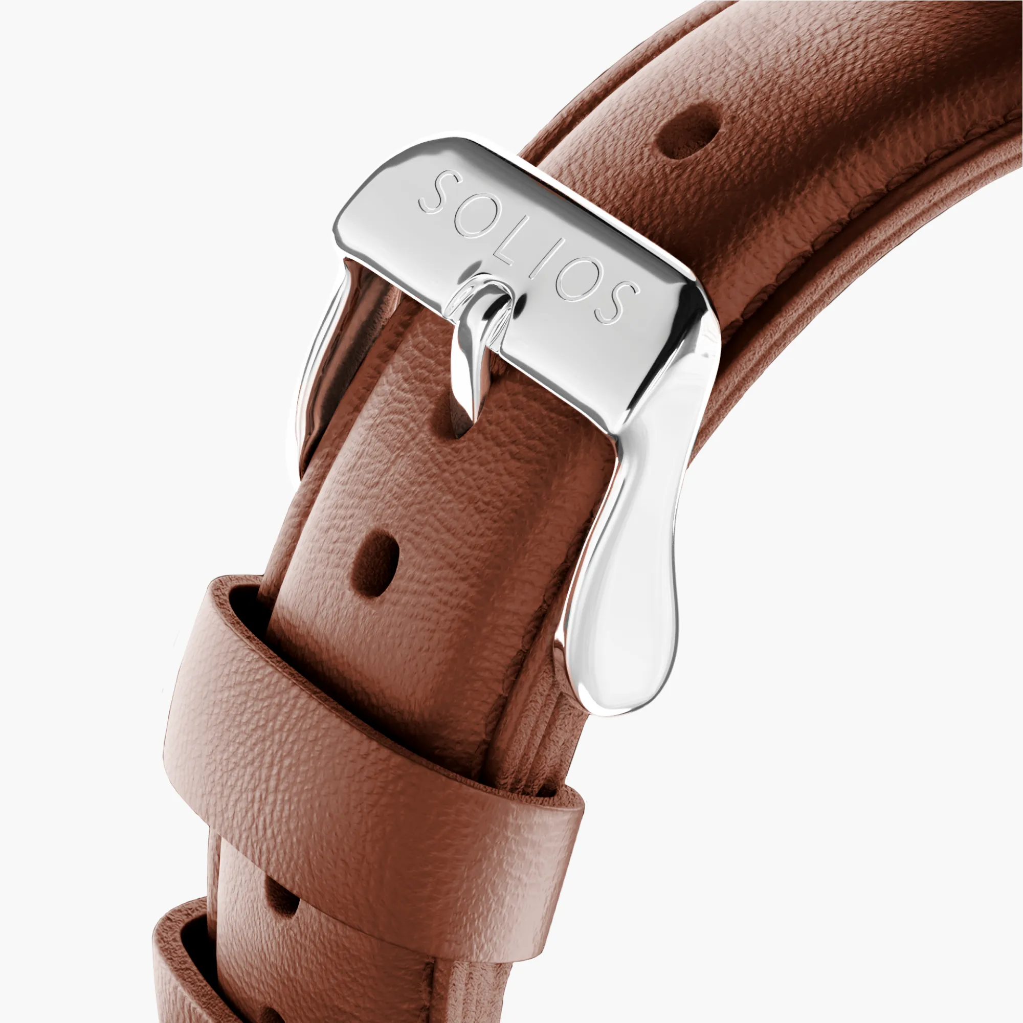 Watch Set - Solar Classic & Mini | White Dial - Silver Case | Brown Vegan Leather